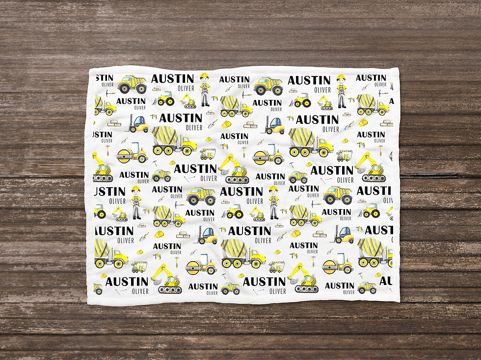 Thumbnail: Custom Name Baby Blanket - Construction