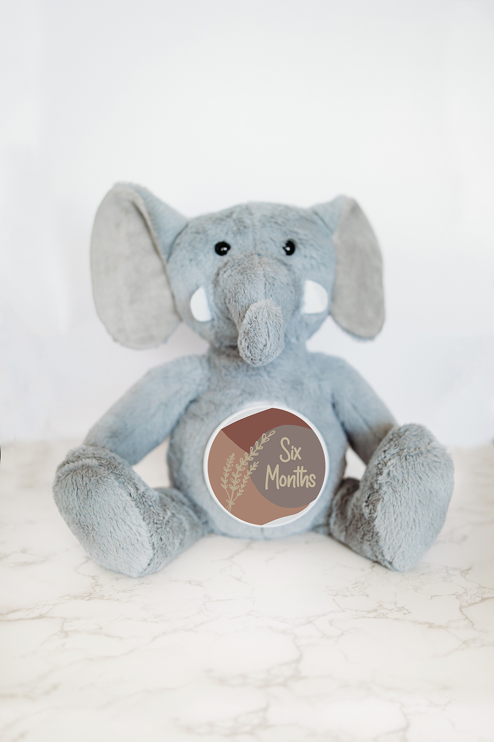 Thumbnail: Elephant Pampas Grass Monthly Milestone Stuffed Animal