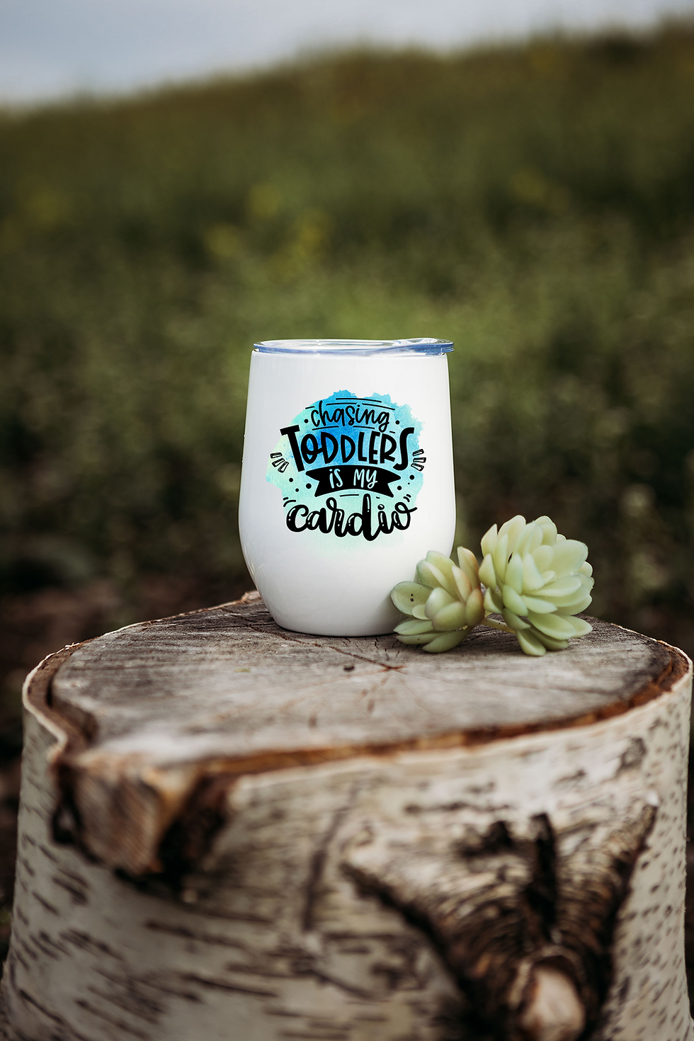 Chasing Toddlers Wine Tumbler