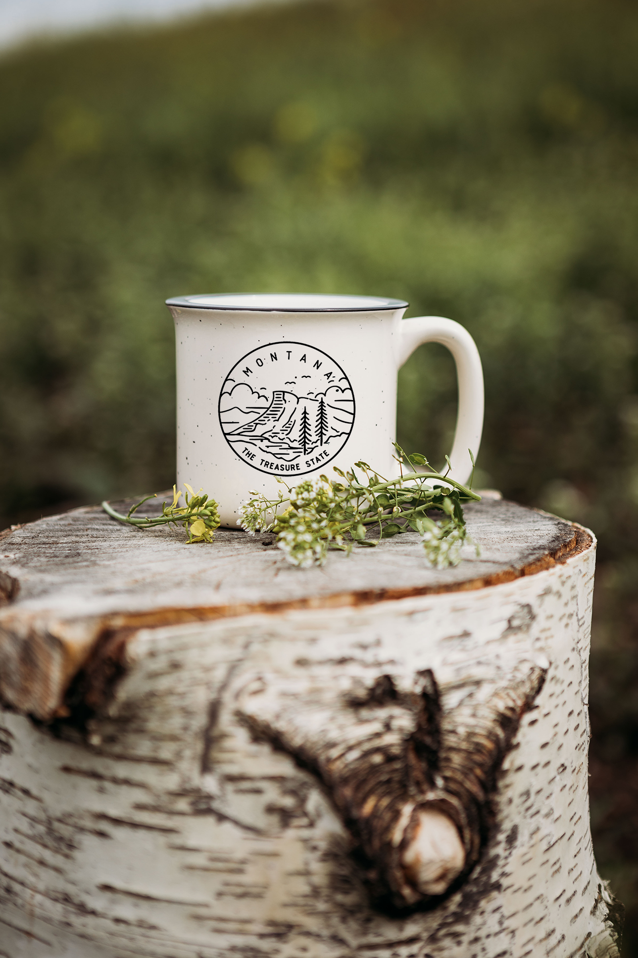 Montana Treasure State Speckled Campfire Mug