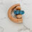 Thumbnail: Blue Personalized Baby Teether Rattle
