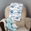 Thumbnail: Custom Name Baby Blanket - Blue Shark