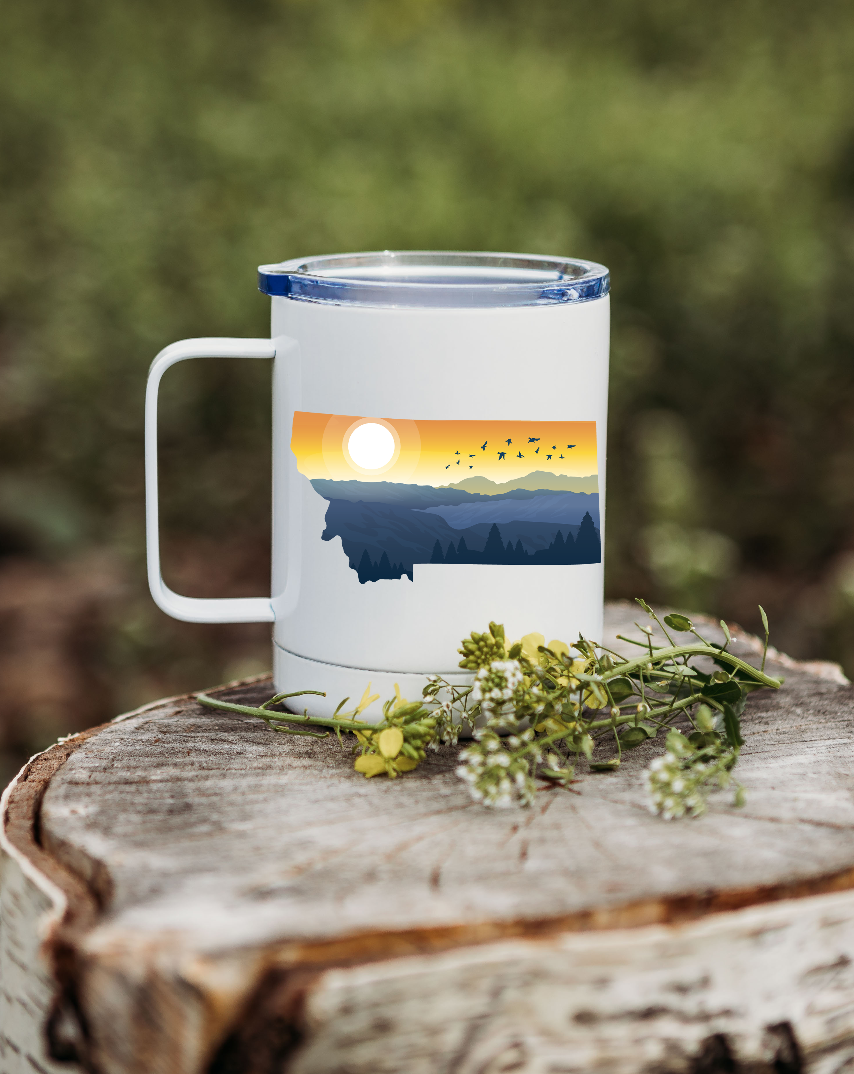 Montana Orange Sunset Coffee Tumbler