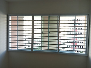 Sliding windows & Cat-Proof grilles (WPC c/w Green Glass)