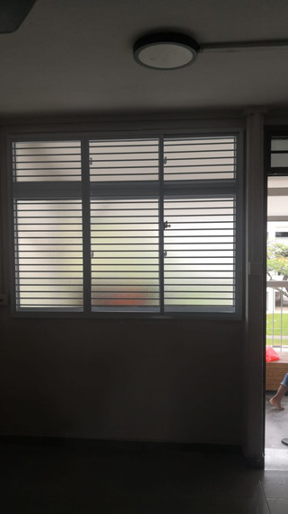 White Powder Coated Sliding Windows c/w Nashiji Glass and Cat-Proof Grilles-2