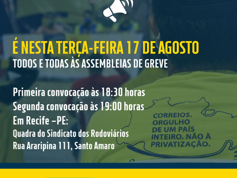 Participe da assembleia de greve