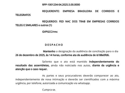 Audiência de conciliação entre Correios e representação dos trabalhadores ecetistas acontece hoje