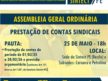 Assembleia Geral SINTECT-PE