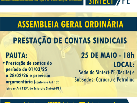 Assembleia Geral SINTECT-PE