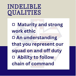 Indelible Qualities of a Cadet