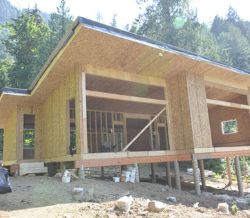 Home structure under construction
