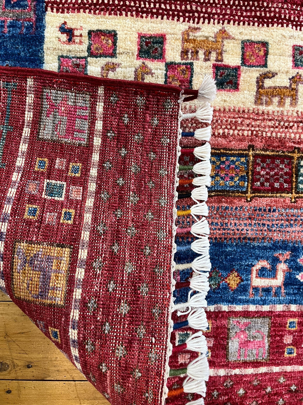 Thumbnail: Afghan Kazakh (126x188cm)
