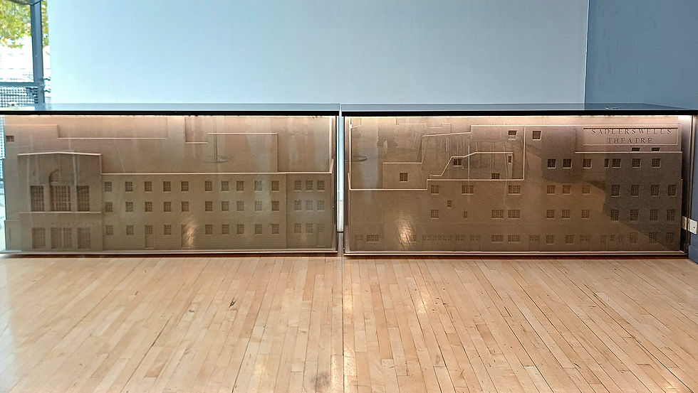 Bar displaying elevations of the 1931 Sadler’s Wells Theatre