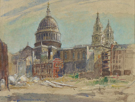 Art of the London Blitz: bomb sites painted by Ernest Borough Johnson