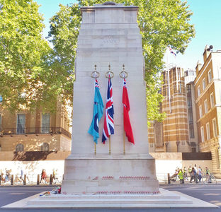 The Cenotaph's west side, Whitehall, London