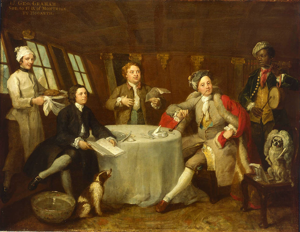 Captain Lord George Graham in his Cabin by William Hogarth (1746). Source: Wikipedia, public domain