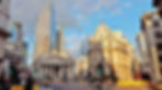 The Royal Exchange and Bank Junction, with the City of London's new skyscrapers looming behind and above. Tower 42, 22 Bishopsgate, the Leadenhall Building (The Cheesgrater) and The Scalpel (52 Lime Street) are visible