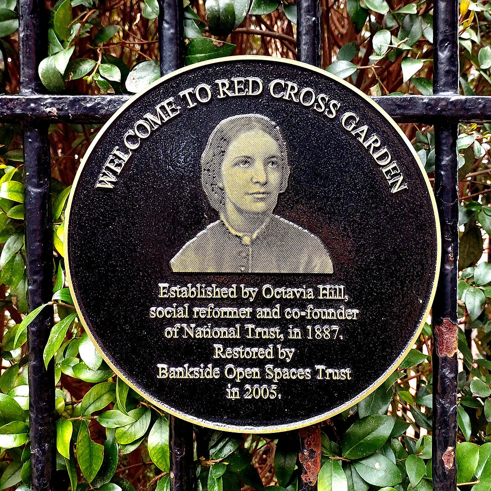 Octavia Hill plaque, Red Cross Garden