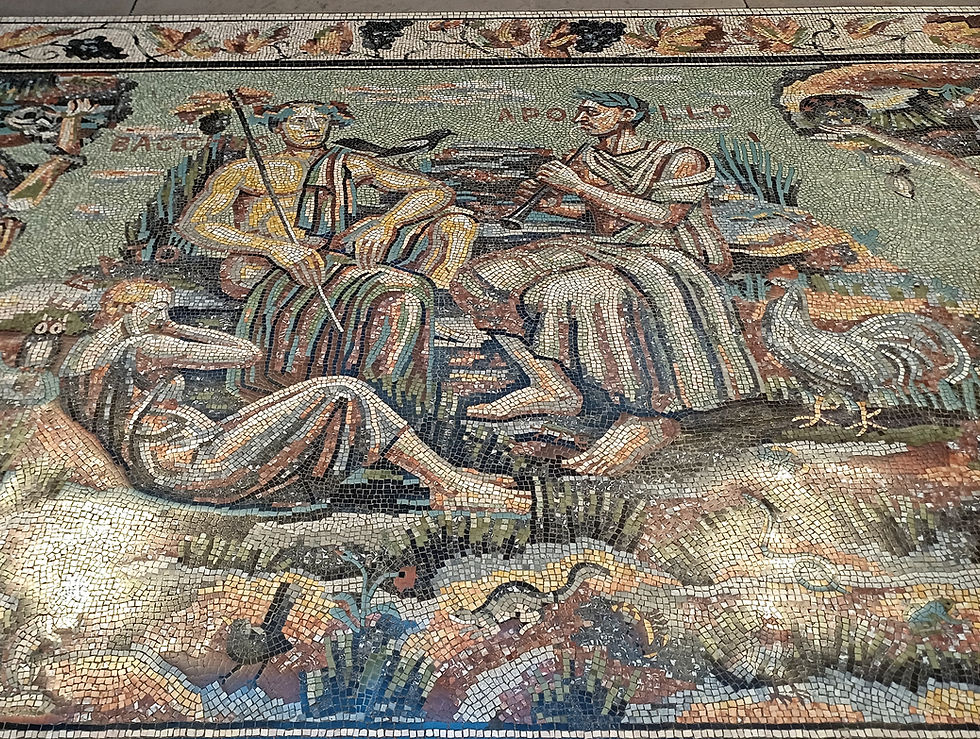 BACCHUS God of Wine, APOLLO God of Music and FRATO Muse of Lyric Poetry