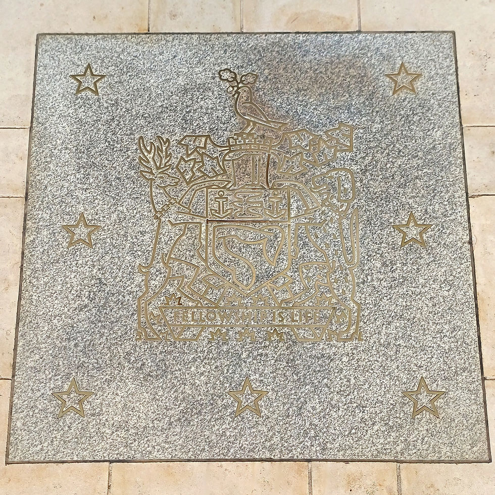 The foundation stone with Walthamstow's coat of arms