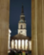St Martin-in-the-Fields from the porch of the National Gallery
