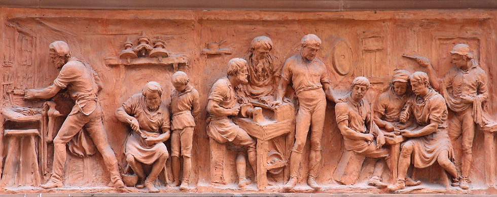 The Cutler's Hall frieze by Benjamin Creswick, 1887: hafting