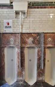 Jennings Company urinals at the Gents' toilet, Wesley Chapel