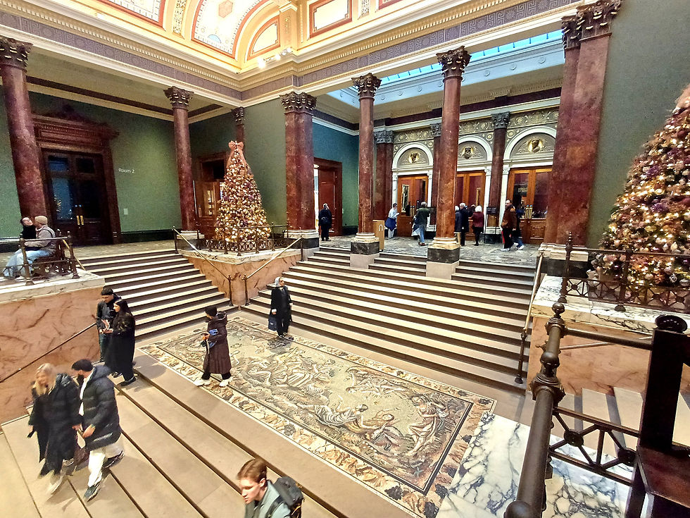 The four floor areas of Boris Anrep's National Gallery mosaics