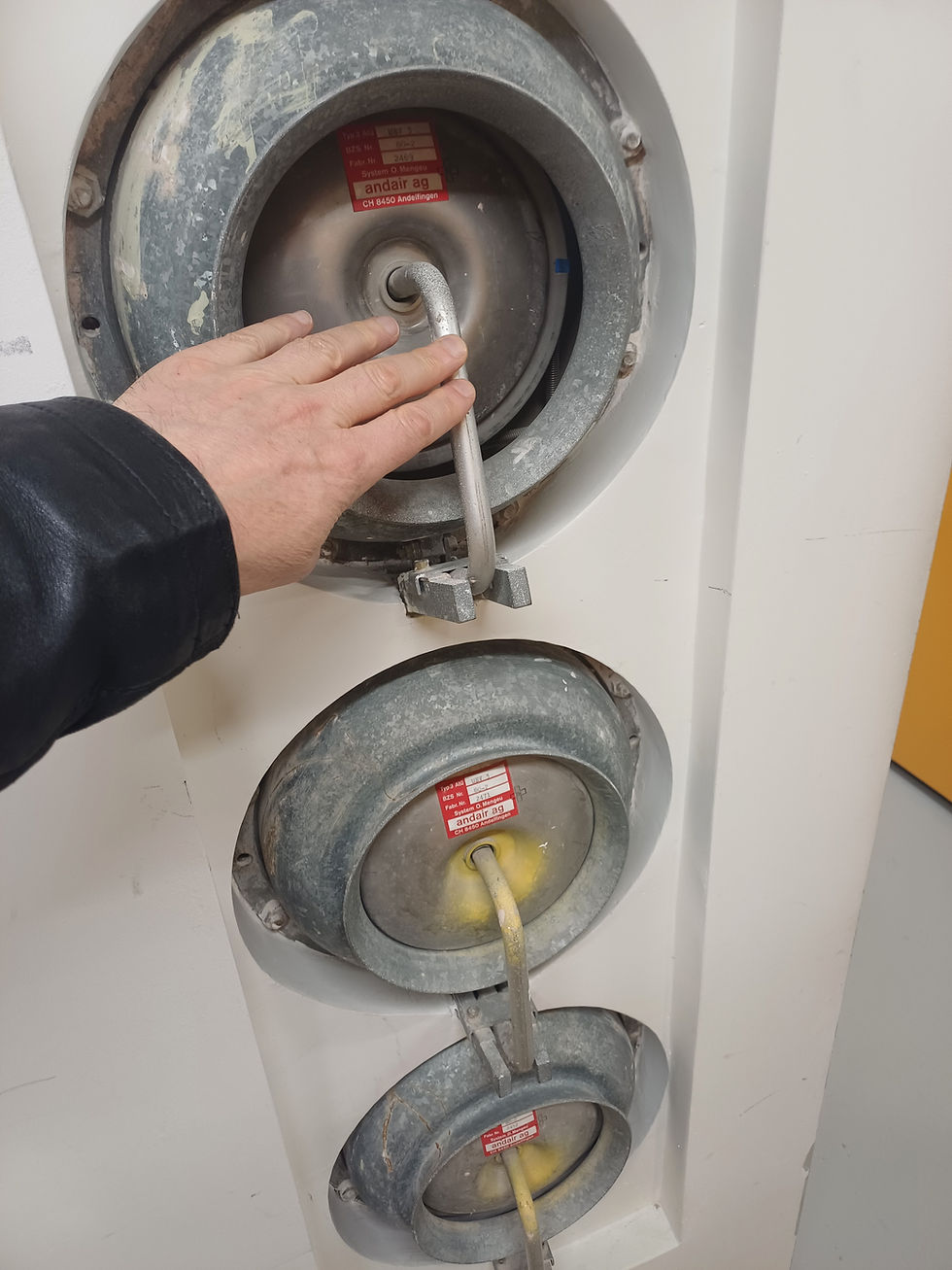 Air valves to absorb blast shock