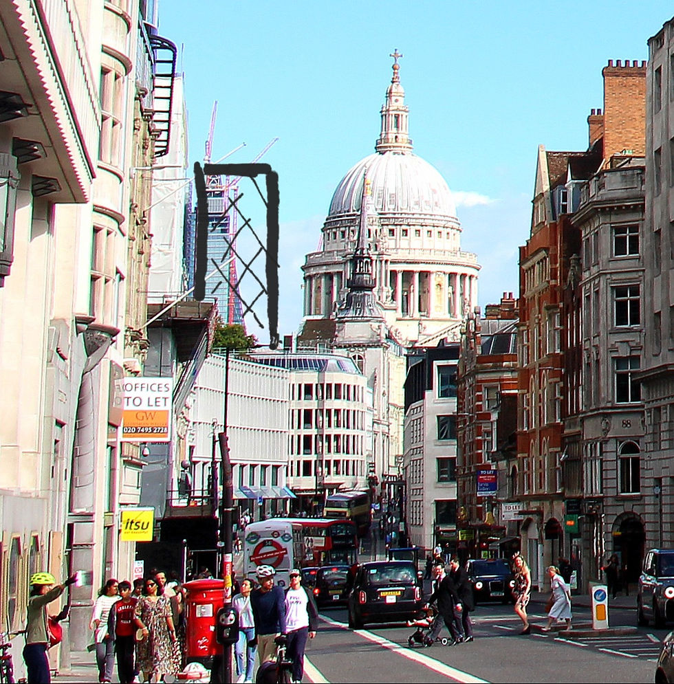 Richard Rogers' Leadenhall Building, 122 Leadenhall Street, owes its wedge shape to Sir Christopher Wren and St Paul's Cathedral
