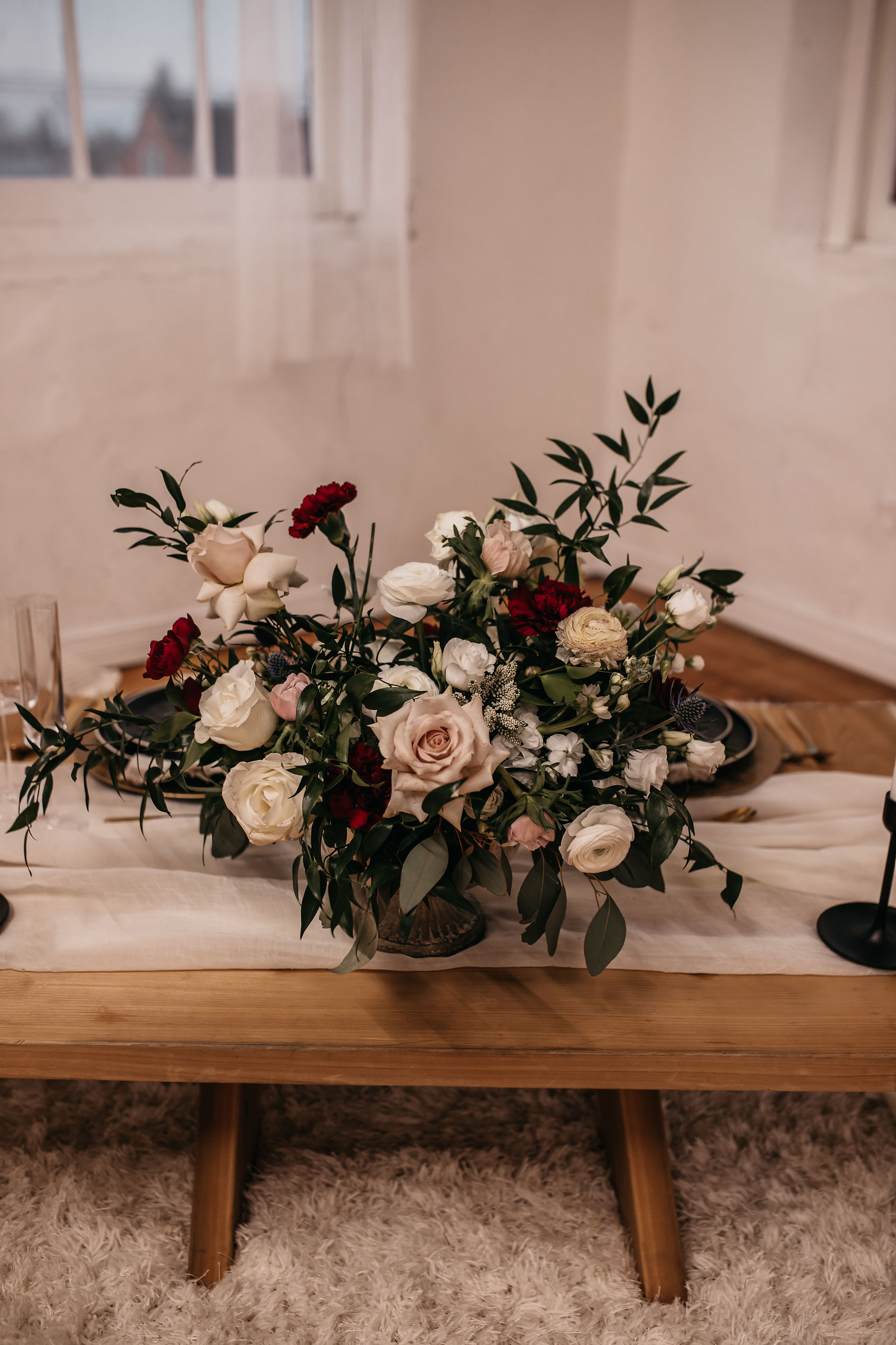 Intimate winter elopement