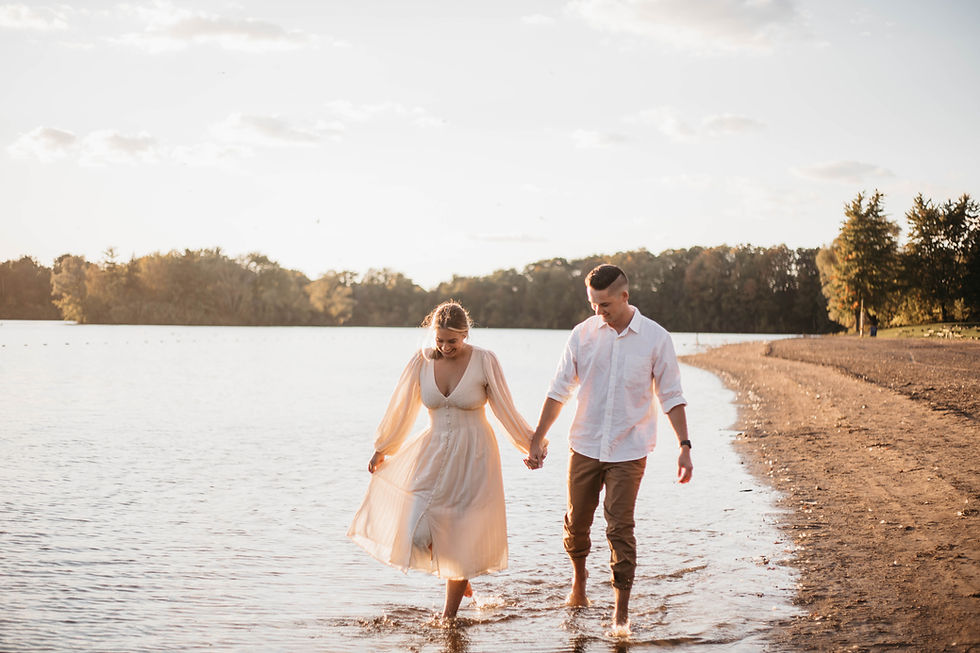 shades mills conservation area engagement photos