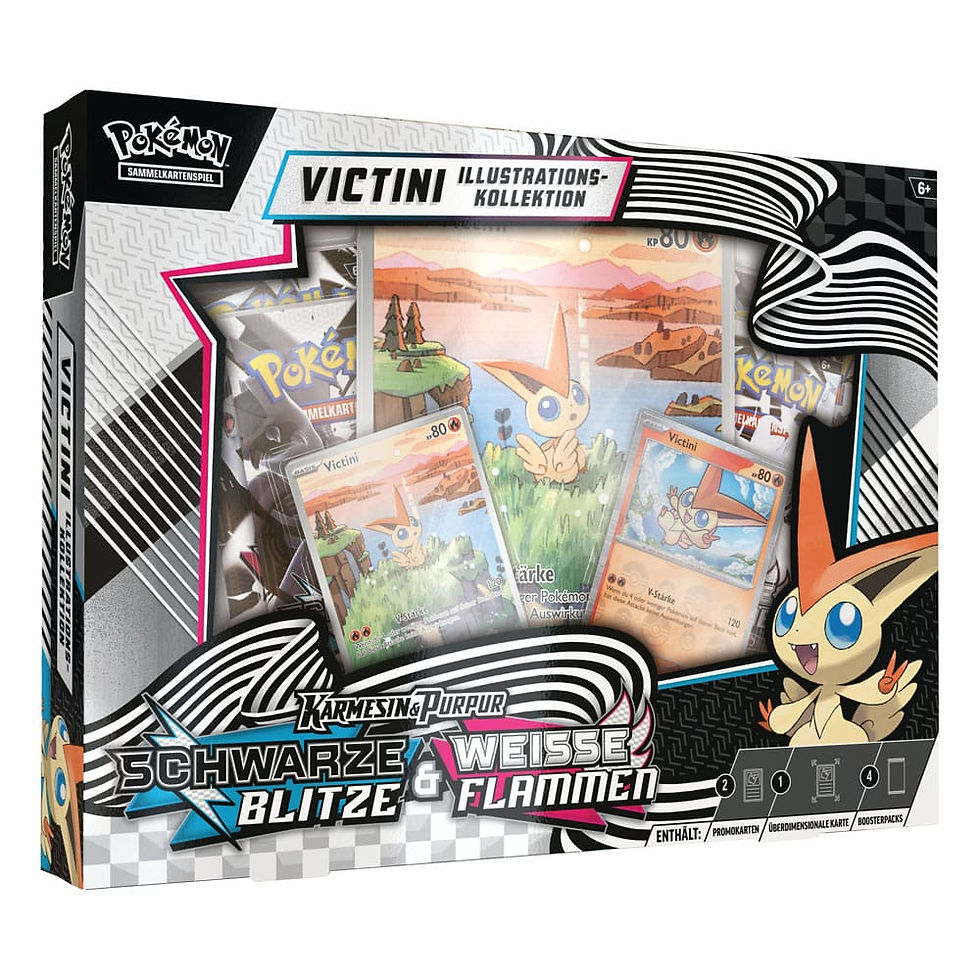 Miniaturbild: Pokemon Schwarze Blitze & Weiße Flammen Victini Illustrationskollektion DE