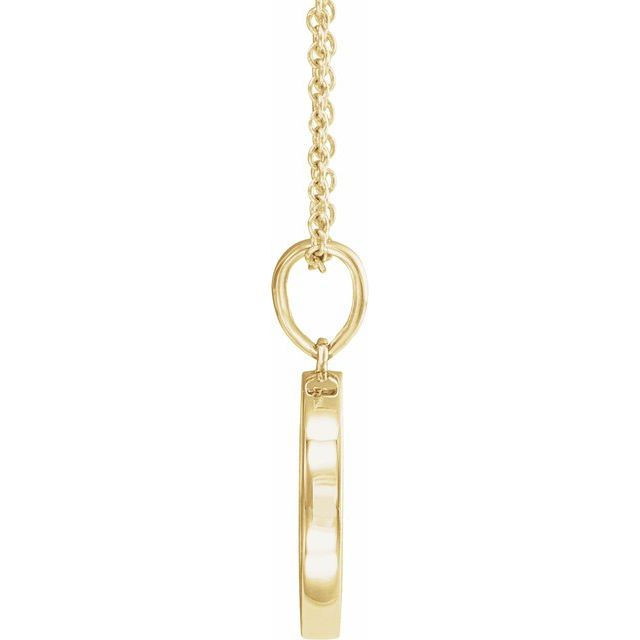  14K Yellow Gold Celestial Coin Necklace