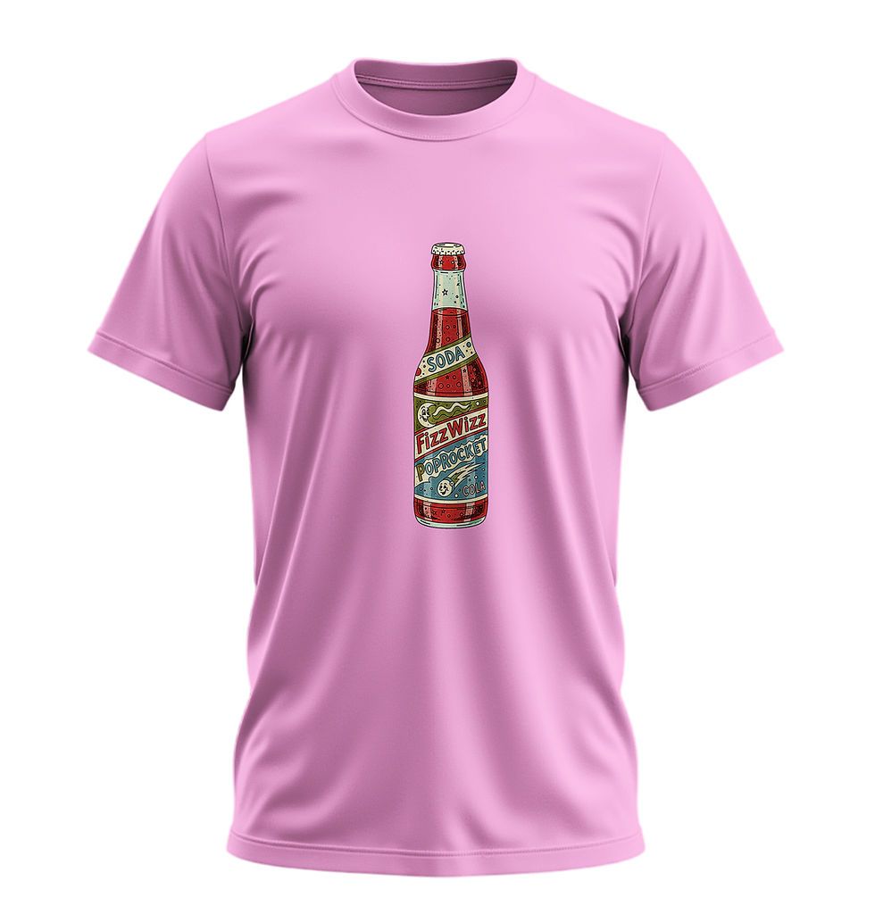 Küçük resim: Retro Kola Soda Tişört – %100 Pamuk Unisex Retro Tasarım Tshirt