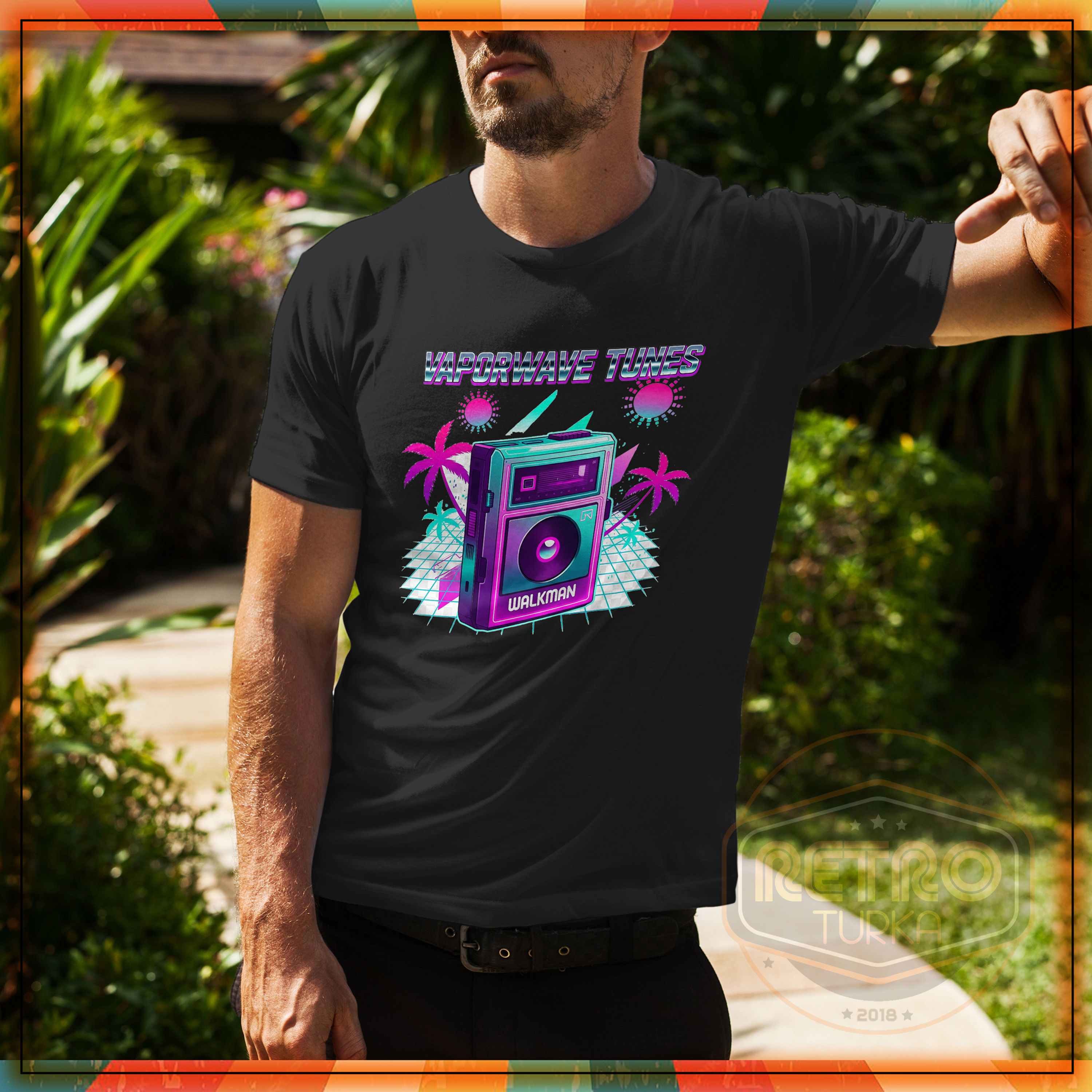 Retro 90'lar Walkman Kasetçalar Tişört – %100 Pamuk Unisex Retro Tasarım Tshirt