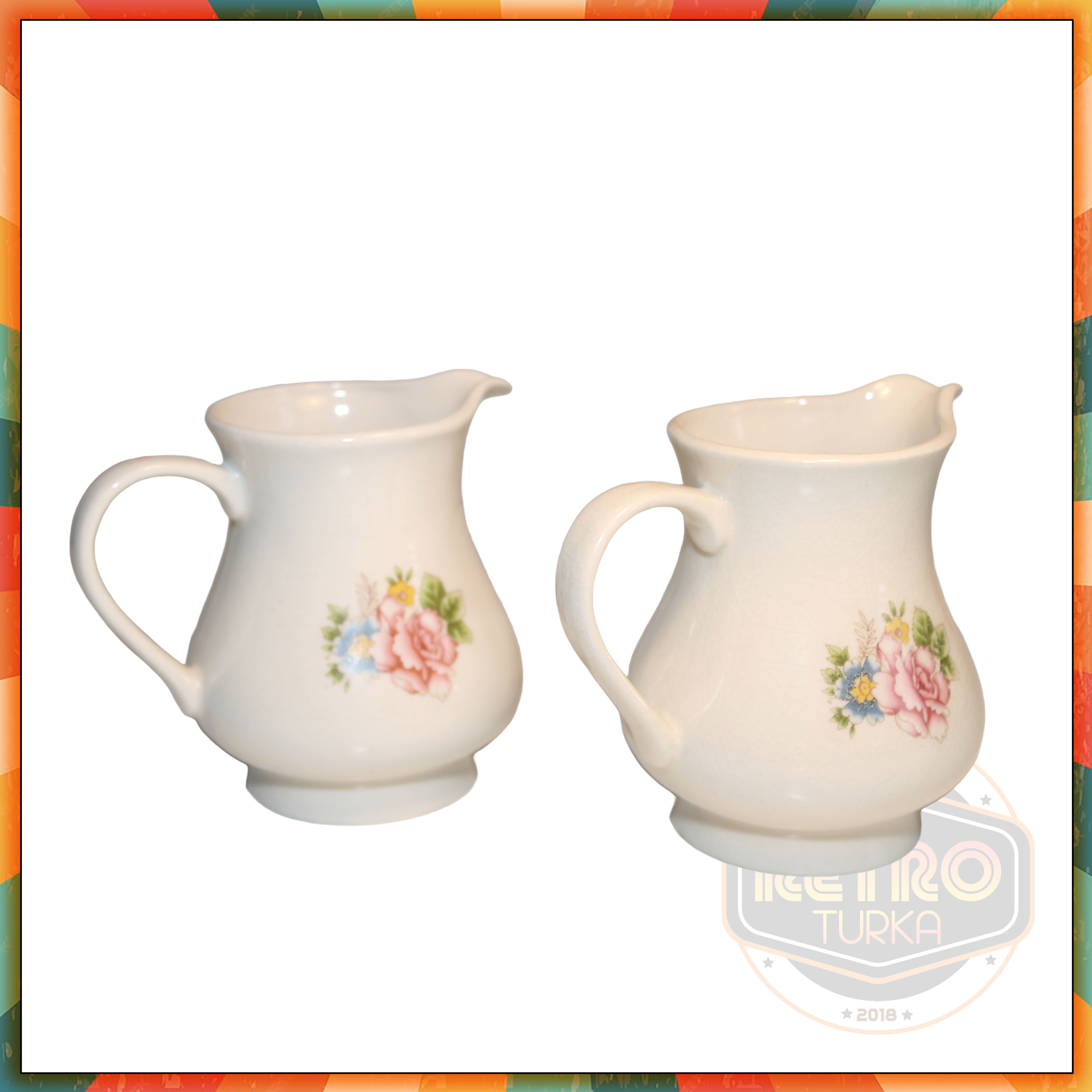 Markalı Damgalı Romanya 2'li Set Sütlükler