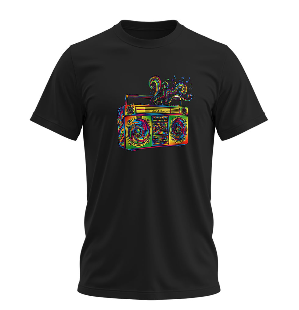 Küçük resim: Retro Kasetçalar Tişört – %100 Pamuk Unisex Retro Tasarım Tshirt