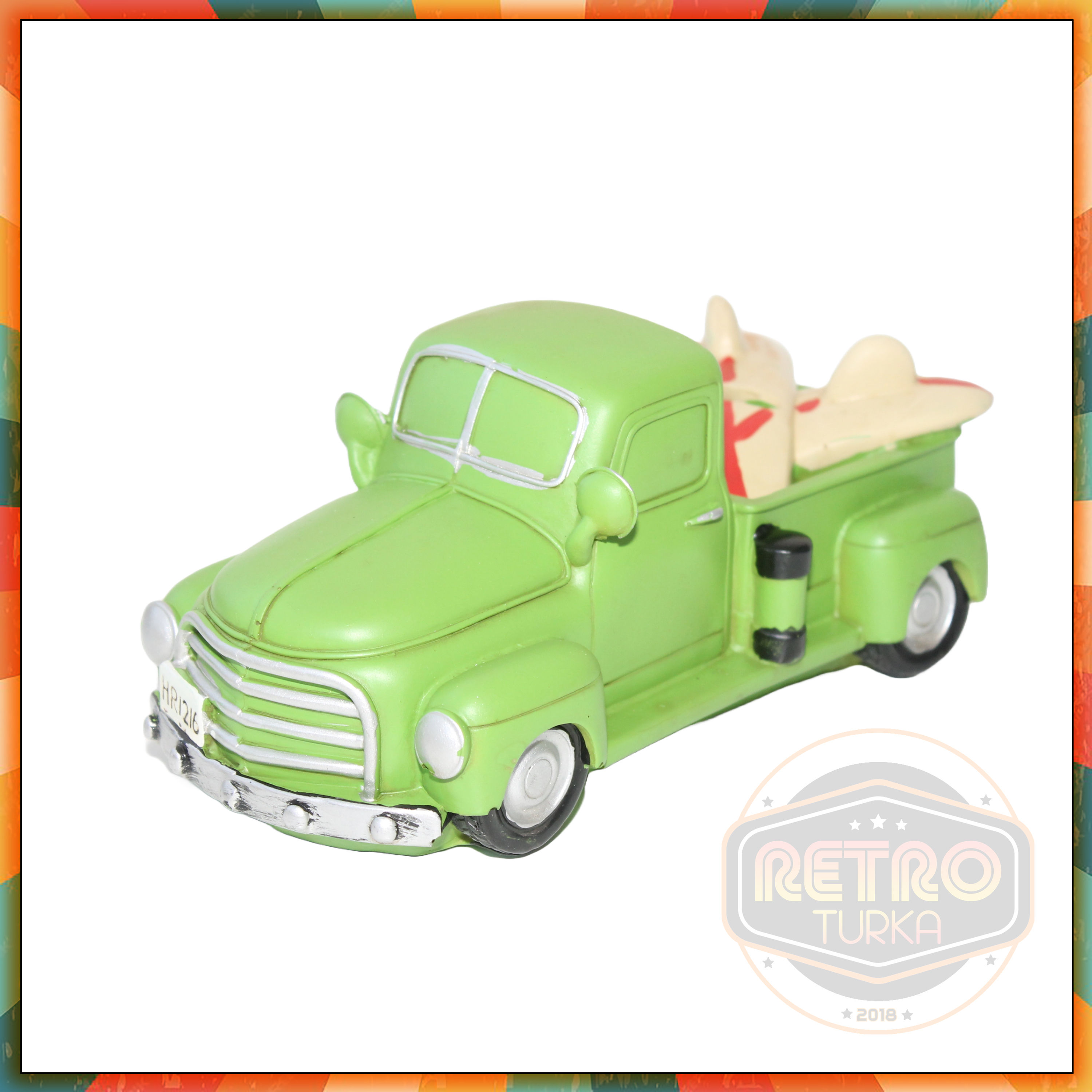 Klasik Kamyonet Büyük Boy Biblo Alçıdan Üretilmiş