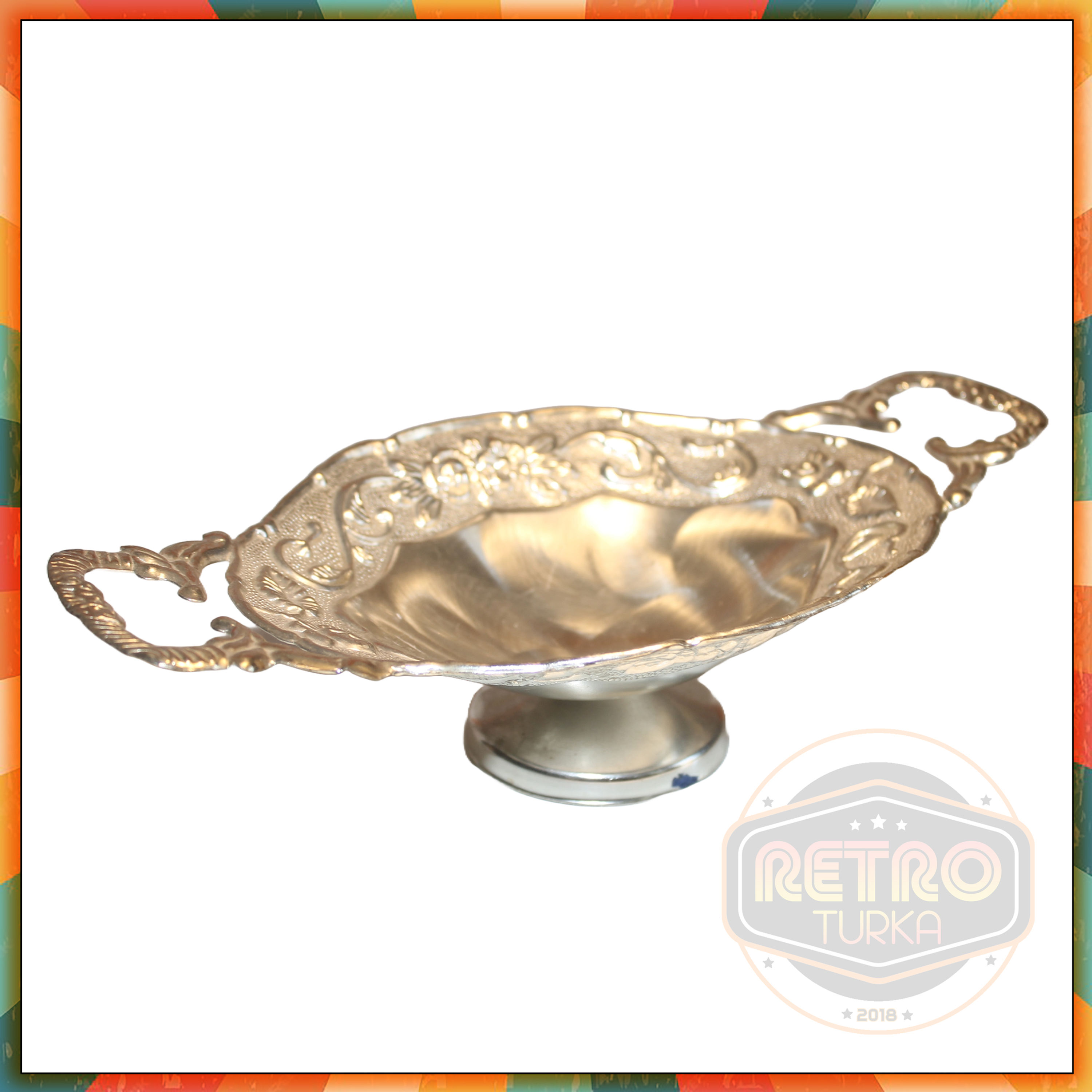 Alpaka Alman Gümüşü Vintage Şekerlik