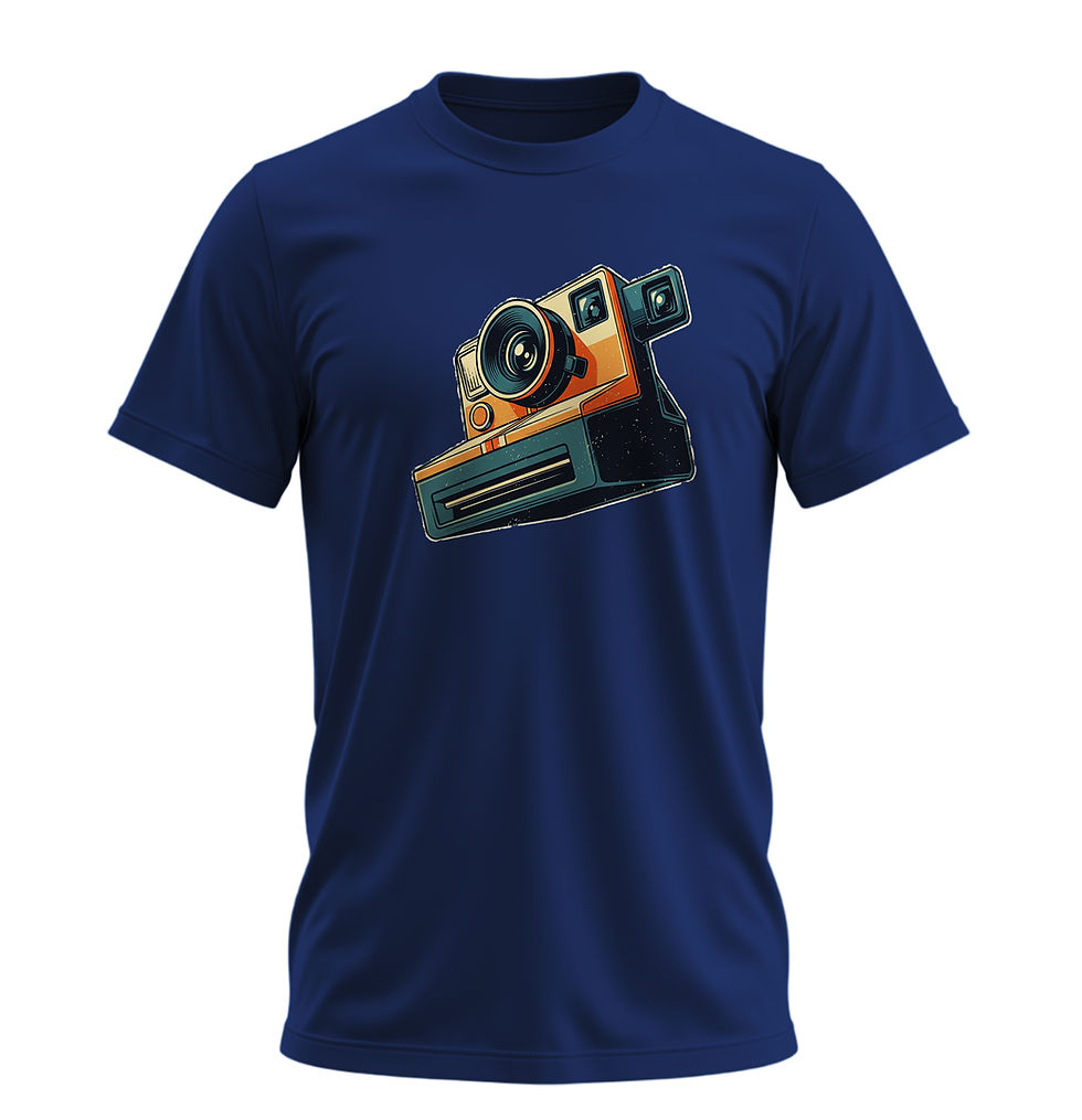 Küçük resim: Şipşak Fotoğraf Makinesi Tişört – %100 Pamuk Unisex Retro Tasarım Tshirt