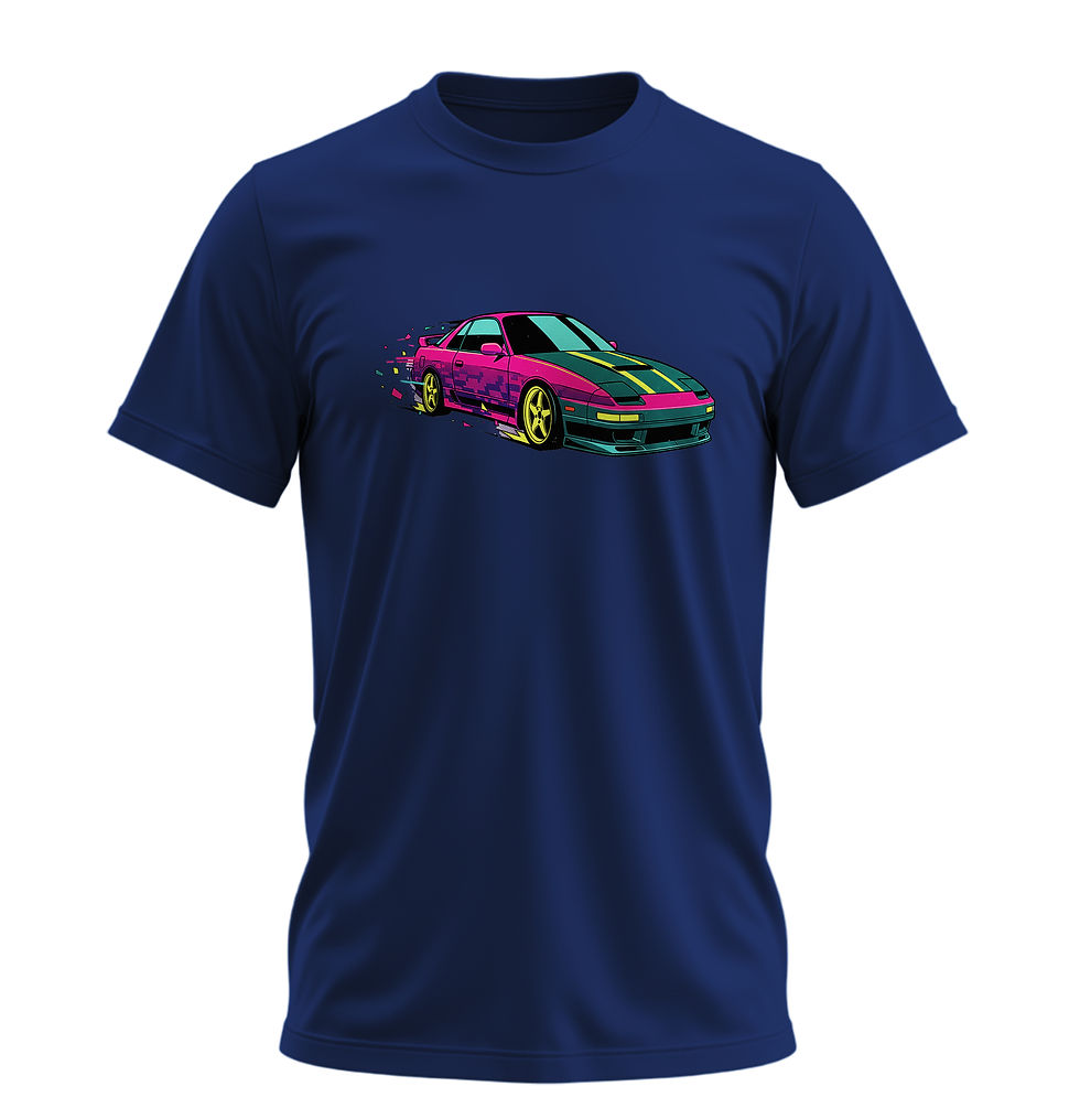Küçük resim: Retro 90'lar Spor Araba Tişört – %100 Pamuk Unisex Retro Tasarım Tshirt