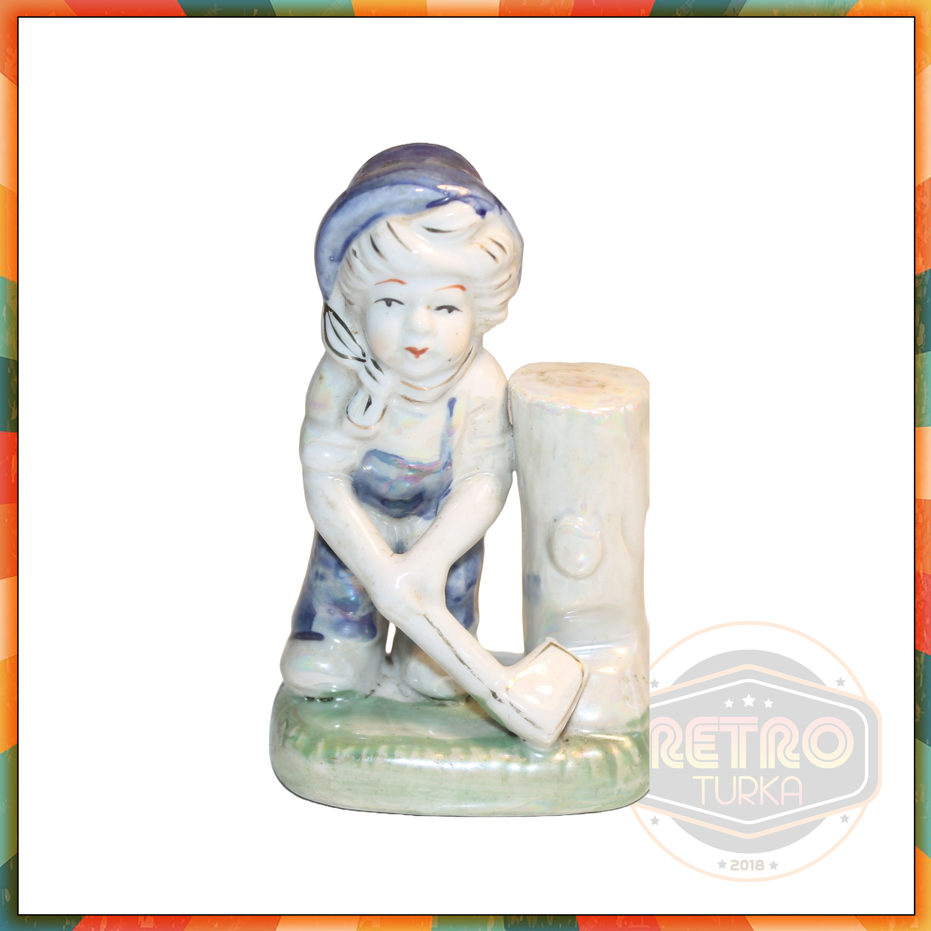 Dönem Golf Oynayan Çocuk Bisküvi Biblosu