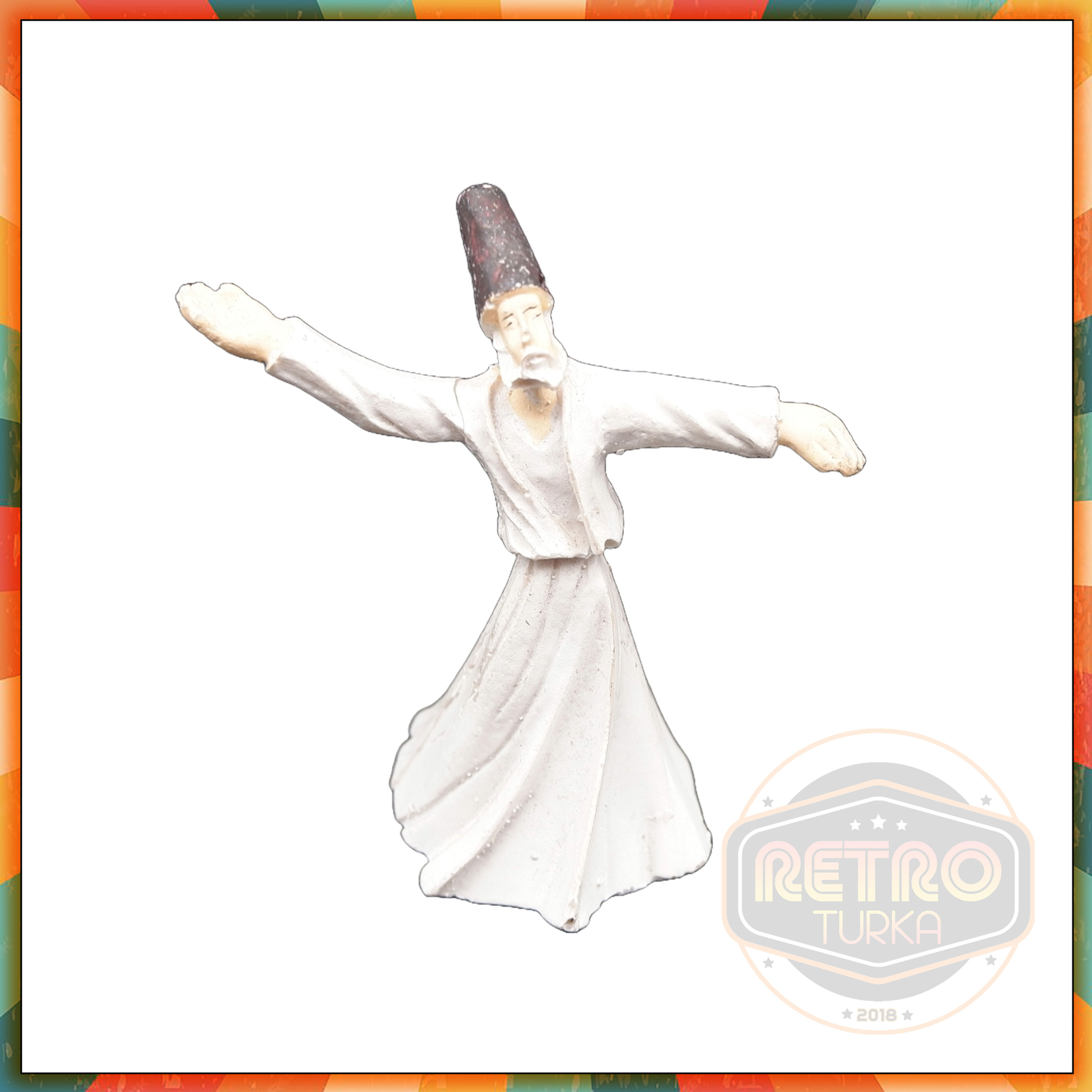 Mini Semazen Figürü. El Boyama