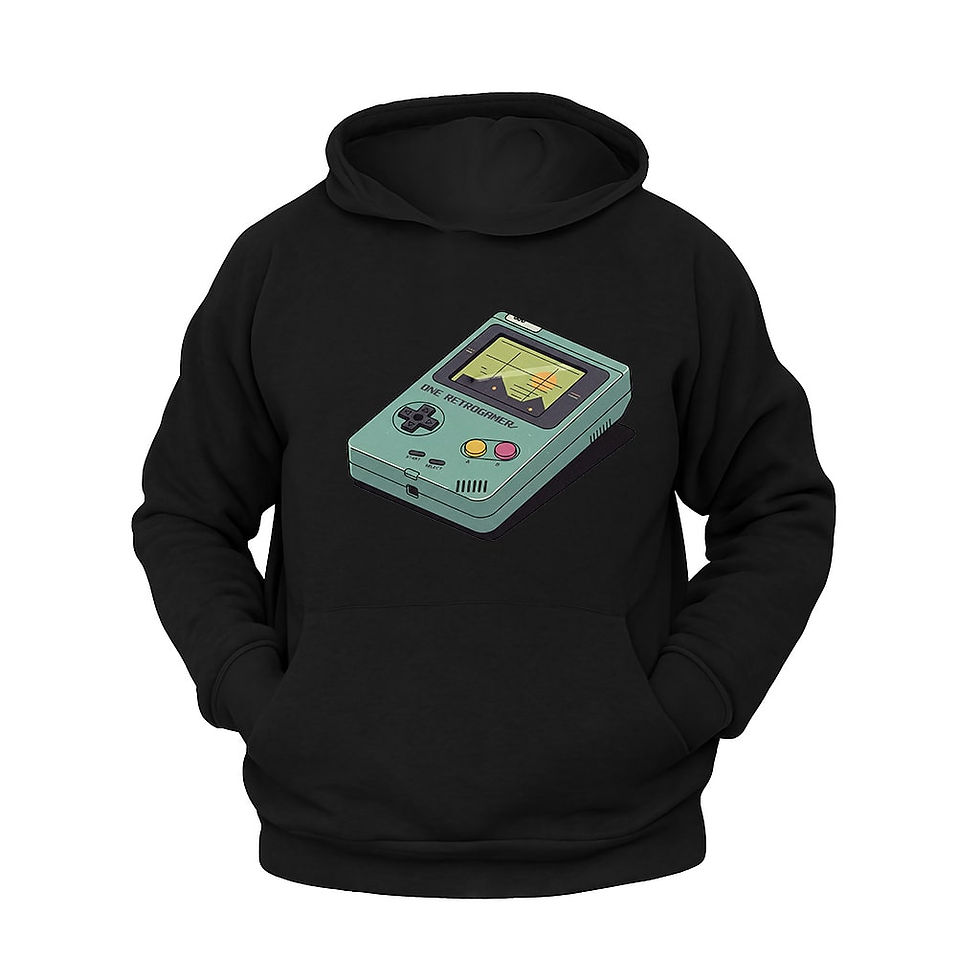 Küçük resim: Gameboy Oyun Konsolu Hoodie – Retro Grafik Baskılı Hoodie