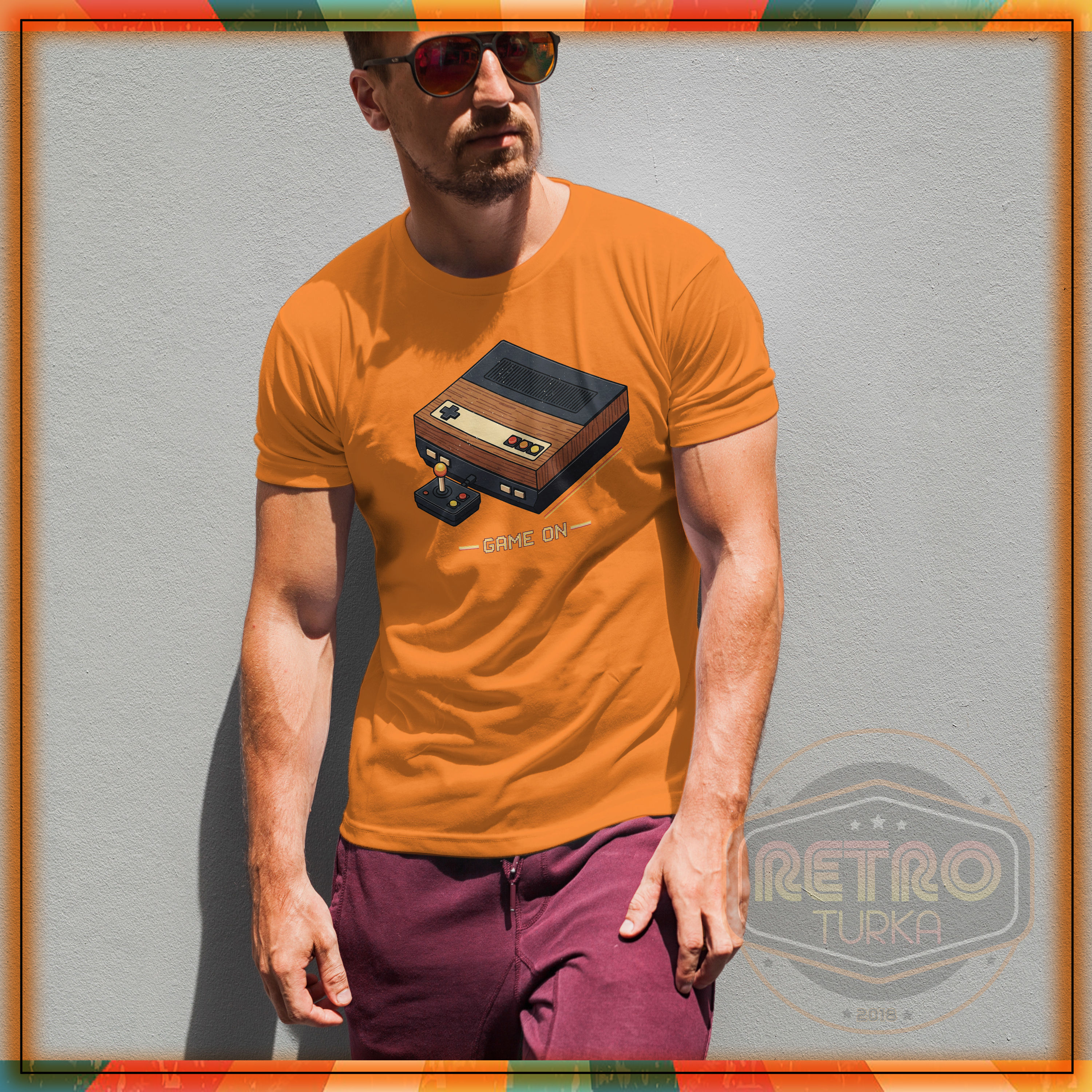 Retro Oyun Konsolu Tişört – %100 Pamuk Unisex Retro Tasarım Tshirt