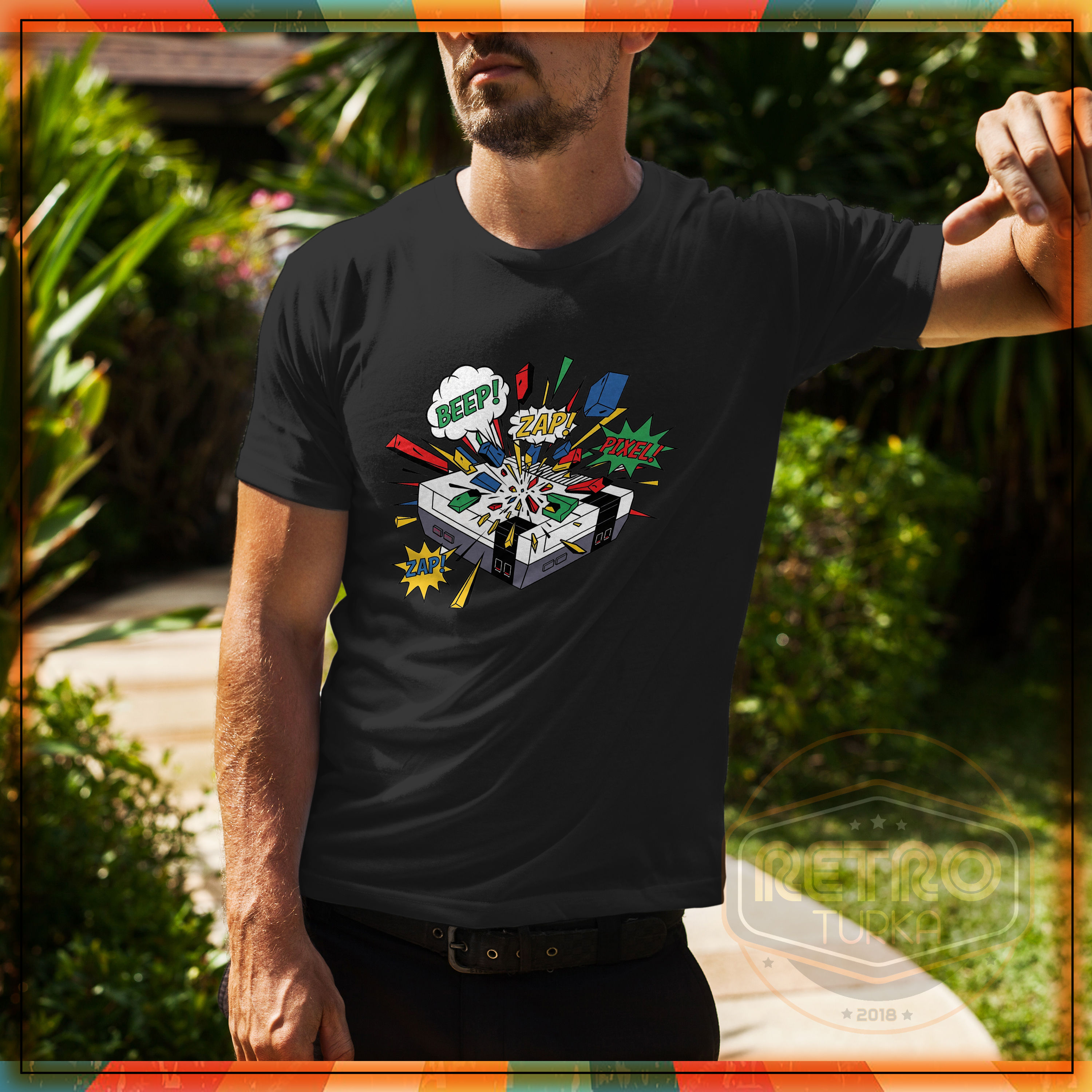 Retro Oyun Konsolu Tişört – %100 Pamuk Unisex Retro Tasarım Tshirt