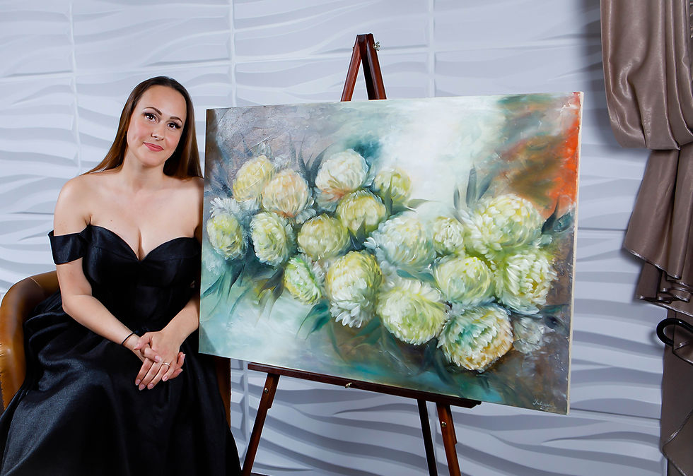Yulianna with art