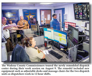 Commissioners tour newly remodeled dispatch center