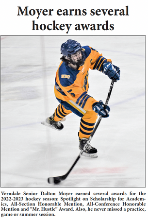 Moyer earns several hockey awards